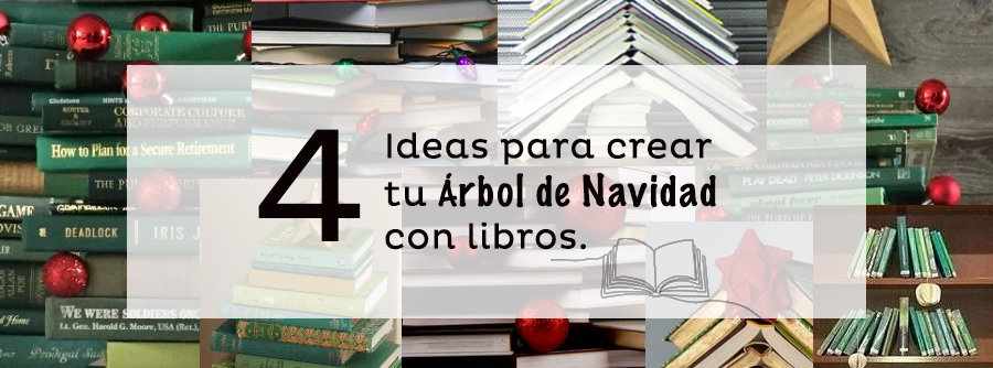 Ideas para crear tu árbol de navidad con libros